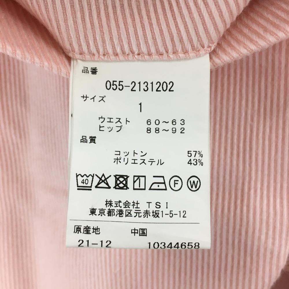 美品】パーリーゲイツ パンツ ピンク ストレッチ ロゴ刺しゅう