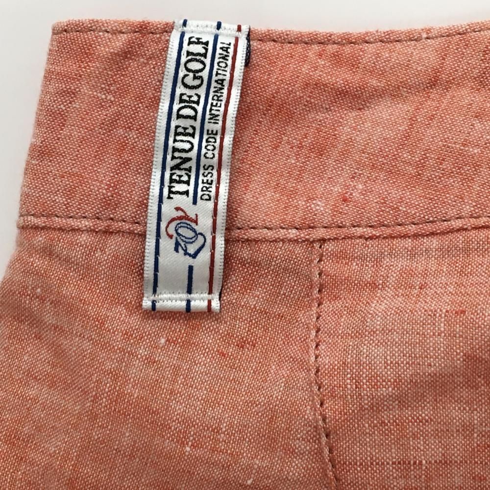 超美品】ゾーイ ショートパンツ レッド系 麻100％ 薄手 ネップ