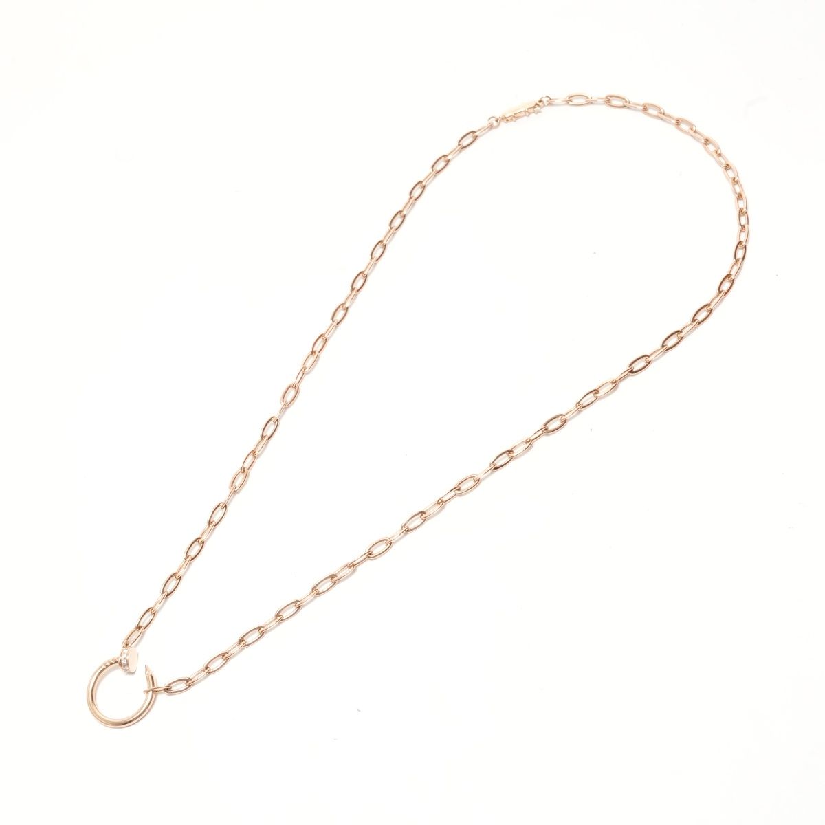 CARTIER カルティエ ネックレス ジュストアンクルダイヤ Au750 ピンク 