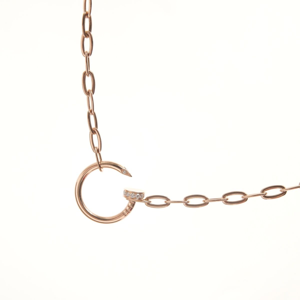 CARTIER カルティエ ネックレス ジュストアンクルダイヤ Au750 ピンク 