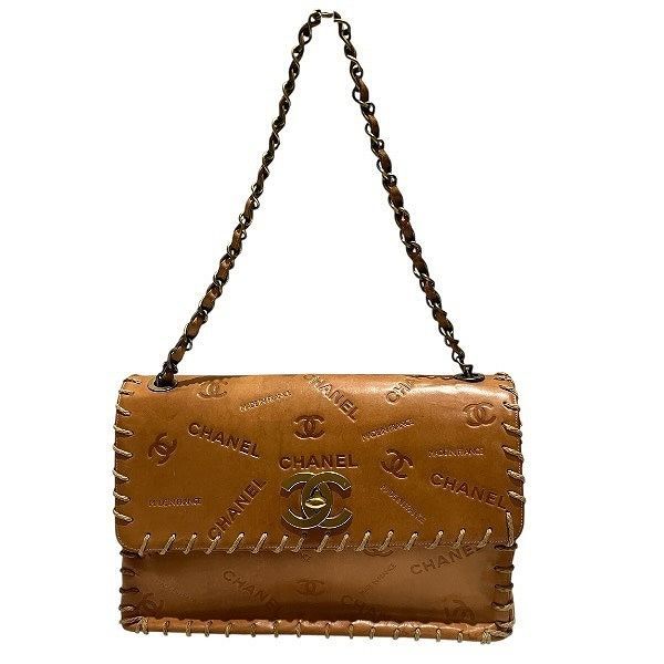 シャネル　CHANEL　ココマーク　レザーチェーンショルダー　ブラウン　バッグ　ショルダーバッグ　レディース