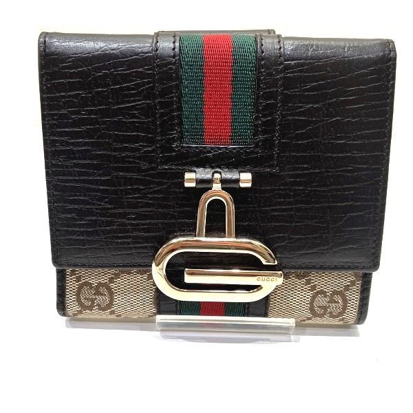 グッチ　GUCCI　シェリー　131848　Wホック　3つ折り財布　レディース　美品