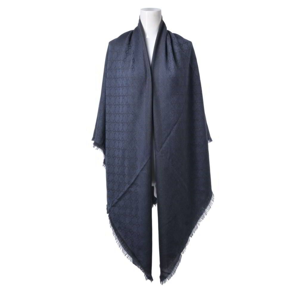 GUCCI 281942 GG柄 シルクウール混 マフラー ストール