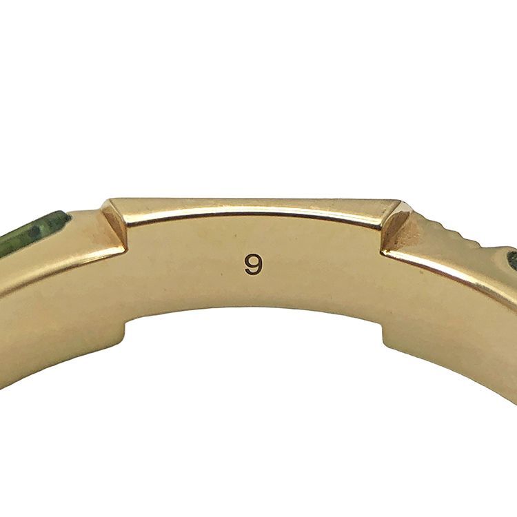 GUCCI グッチ リンクトゥラブ グリーントルマリン リング 指輪 size=9 