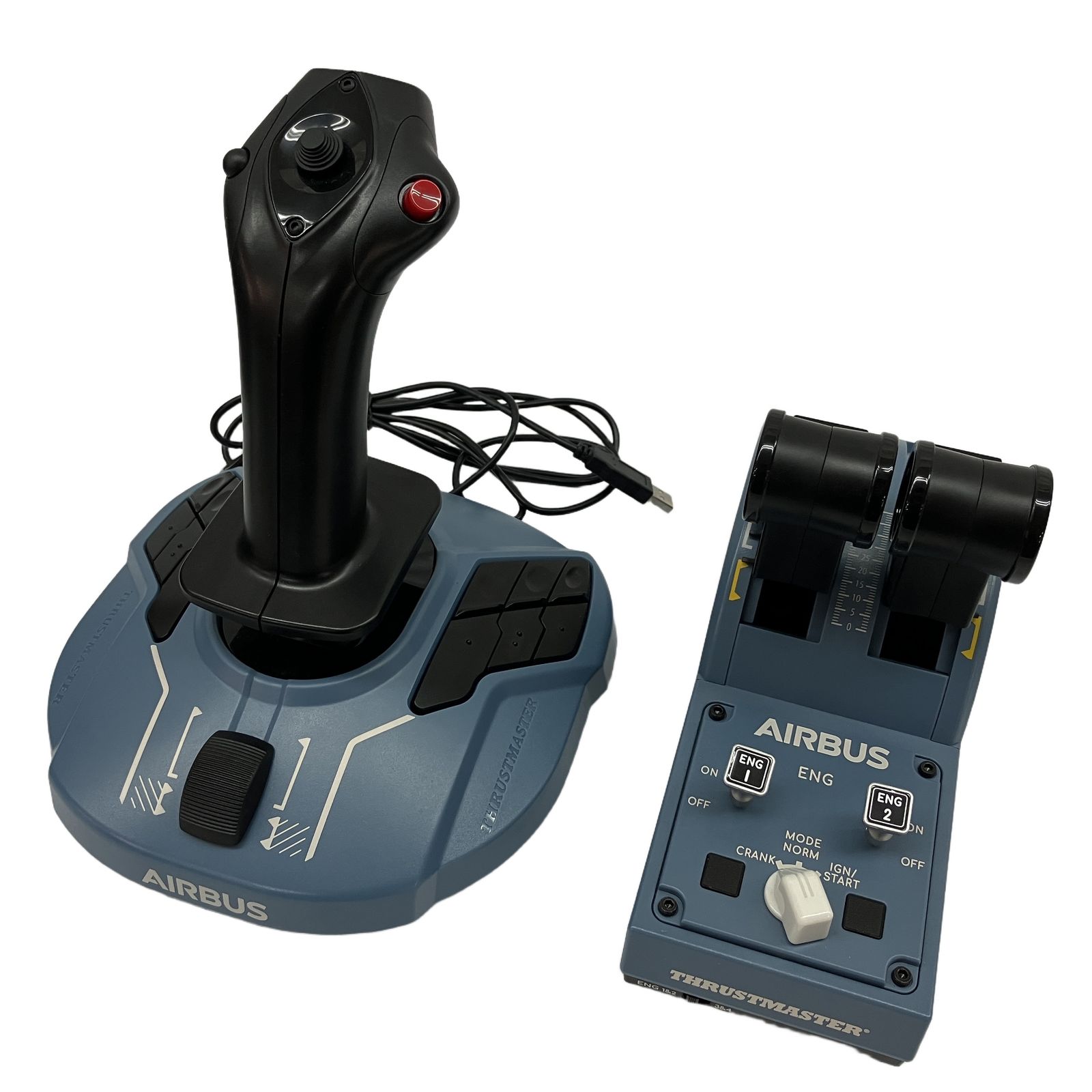 Thrustmaster TCA Officer Pack Airbus Edition フライトコントローラー ジョイスティック PC 周辺機器 スラストマスター 中古C11319790
