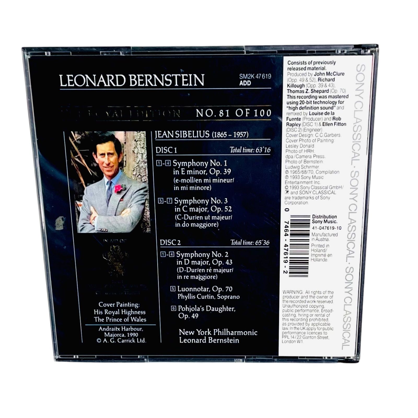 F06073 CD 2枚組 THE ROYAL EDITION NO.81 OF100 LEONARD BERNSTEIN
