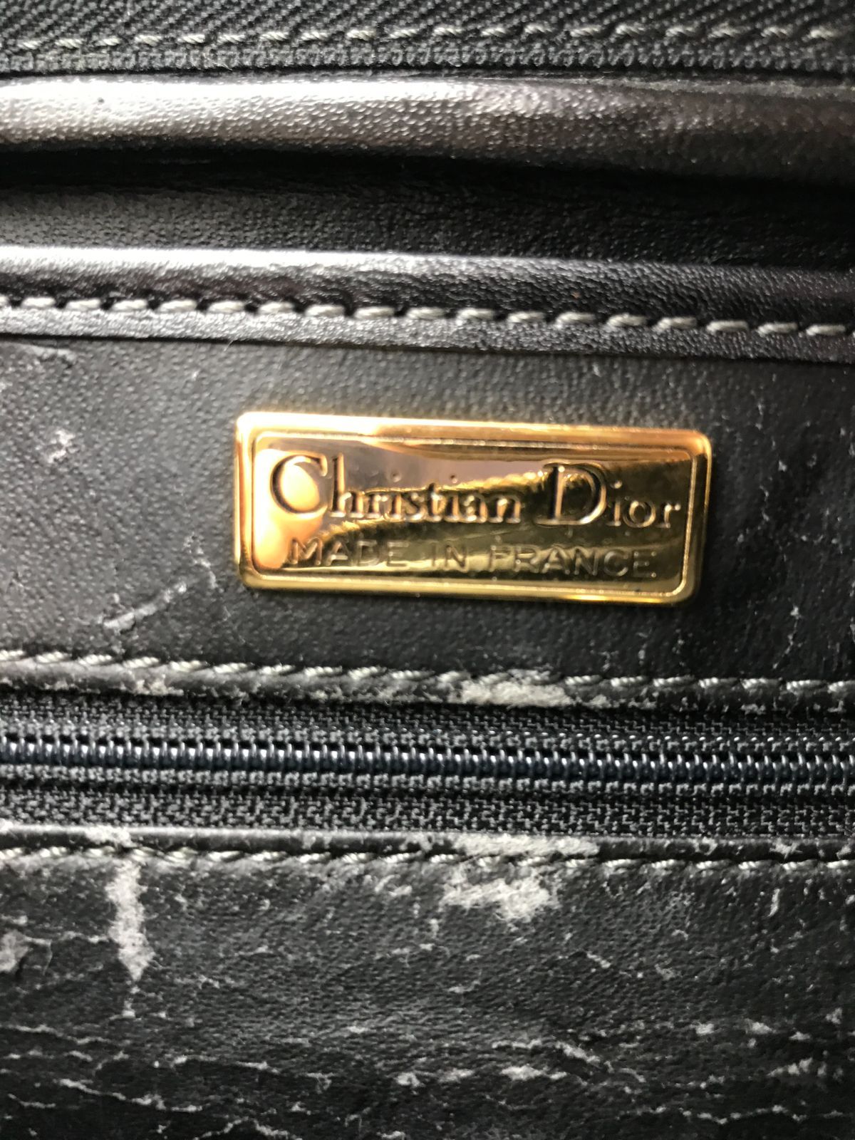 f*様 GW値下げ‼️1970年-1980年代 ヴィンテージDior 黒レザー 希少 Christian Dior ディオール ショルダーバッグ ヴィンテージ