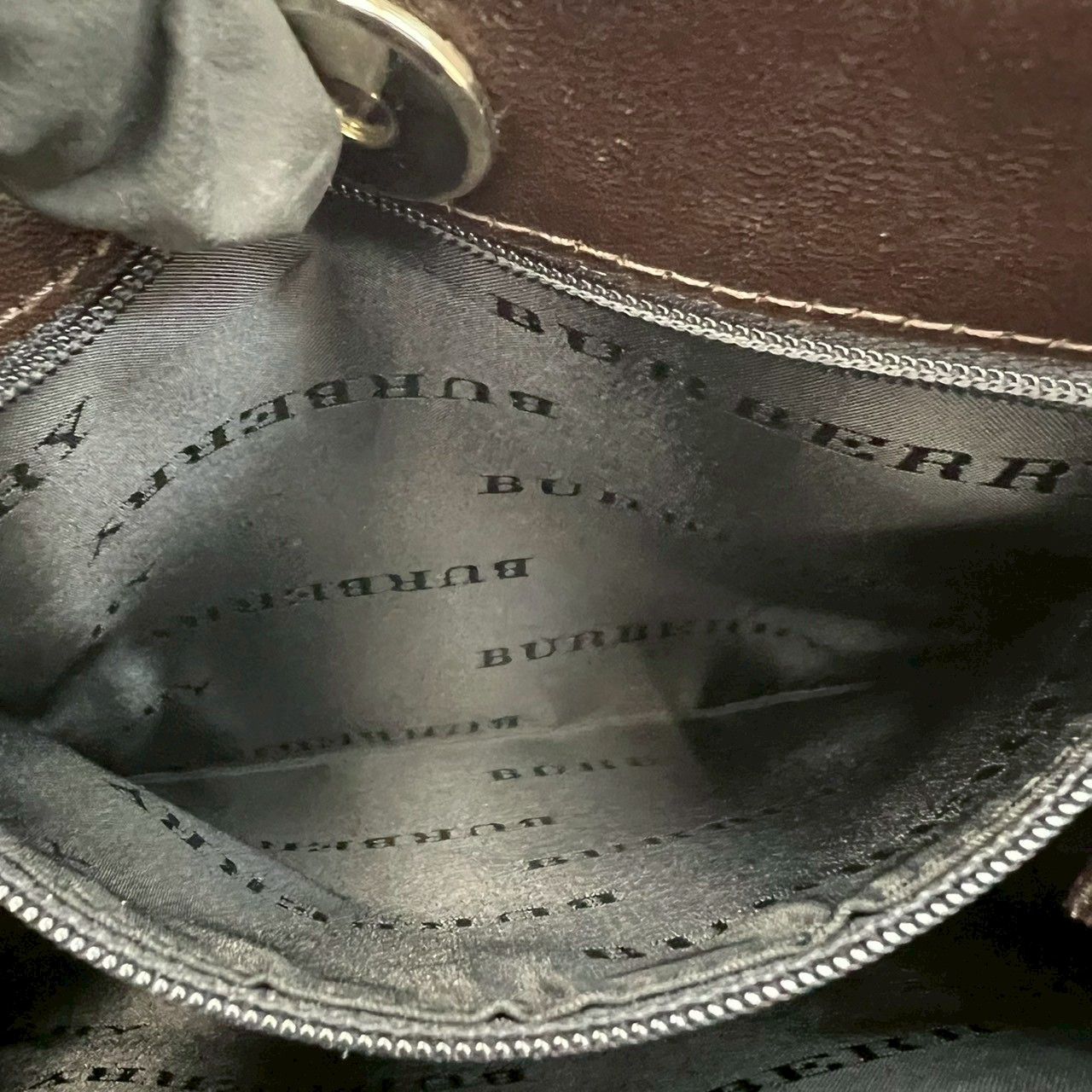 極 美品 BURBERRY バーバリー ノバチェック 柄 キャンバス レザー 本革