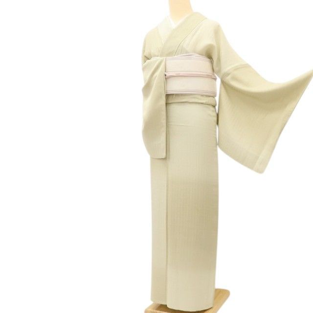 百華❀Y5046◇正絹 夏着物 丹後ちりめん 手縫い仕立て 居敷当て付き