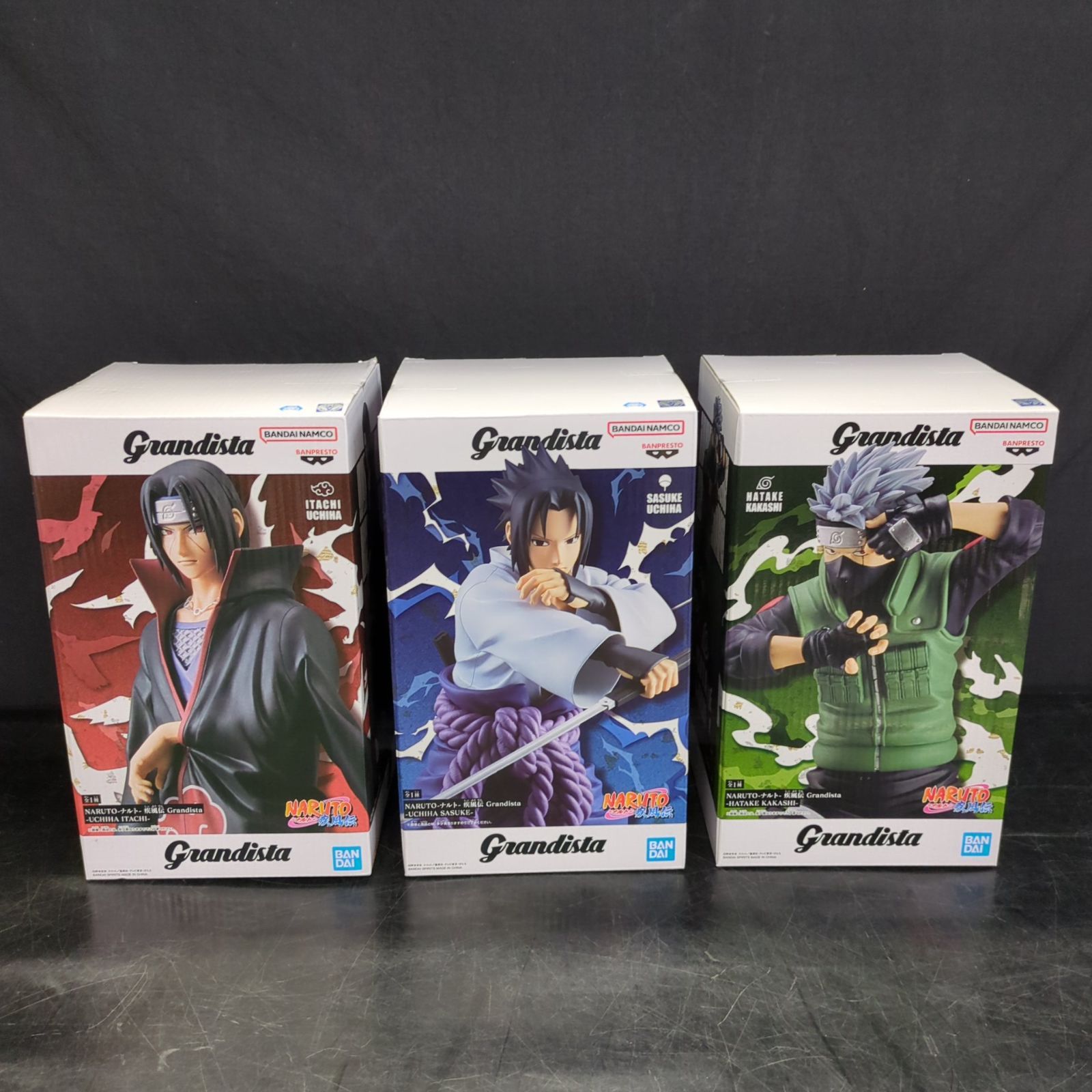 D44441】[未開封品] バンプレストNARUTO-ナルト- 疾風伝 Grandista 3種