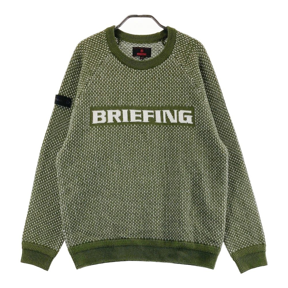 サイズ：M BRIEFING GOLF ブリーフィング ウール混 ニット セーター 総柄 グリーン系 [240101697353] ゴルフウェア メンズ ストスト