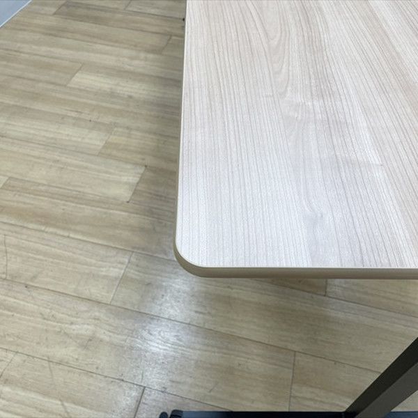 会議テーブル フラップ式 スタッキングテーブル 幕板無 幅1800 奥600 ナチュラル｜ワークテーブル・作業台