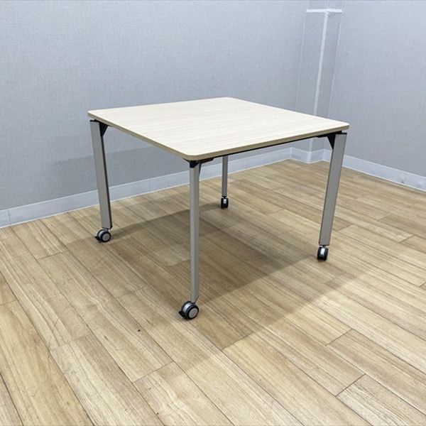 ミーティングテーブル 完成品 角テーブル DE キャスター付 幅900 奥900 イトーキ ファインウォールナットL