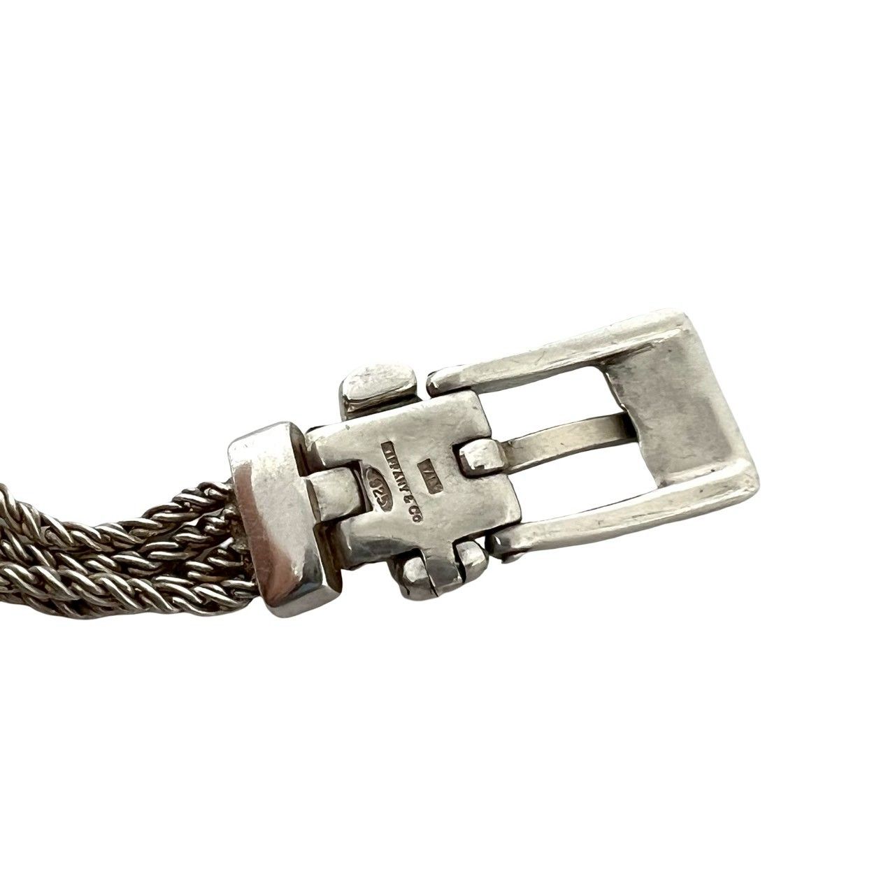 極 美品 袋付き TIFFANY&Co. ティファニーヴィンテージ Tロープ ベルト 
