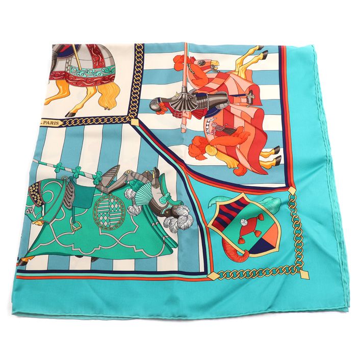 HERMES エルメス カレ90 CHOCS EN PLUMES スカーフ マルチカラー 羽
