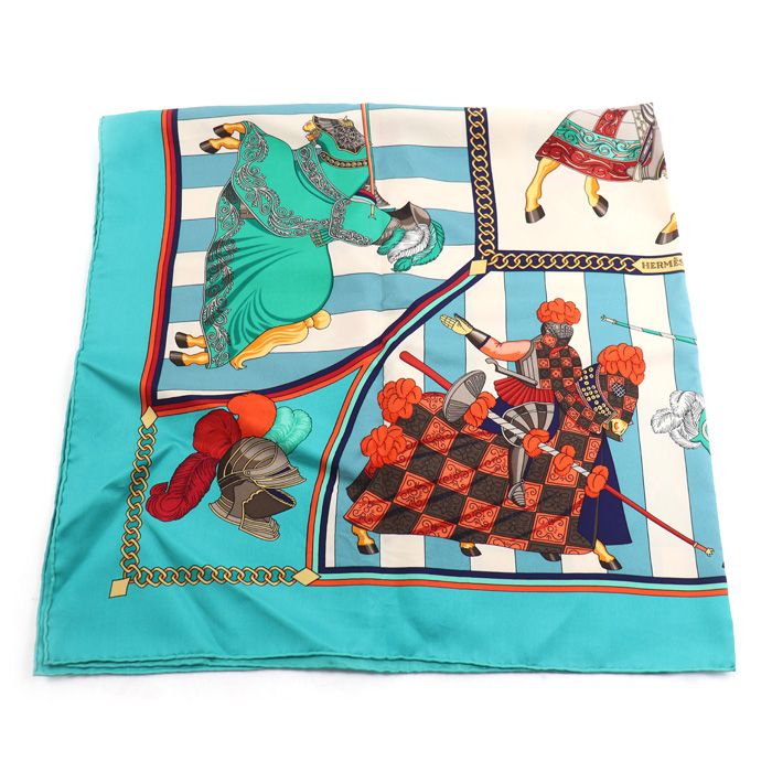 HERMES エルメス カレ90 CHOCS EN PLUMES スカーフ マルチカラー 羽