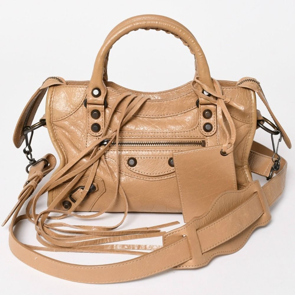 新品未使用✨　バレンシアガ　希少デザイン　レザー　ハンドバック　ヴィンテージ　茶 極美品 BALENCIAGA バレンシアガ ハンドバッグ Classic Mini City Bag