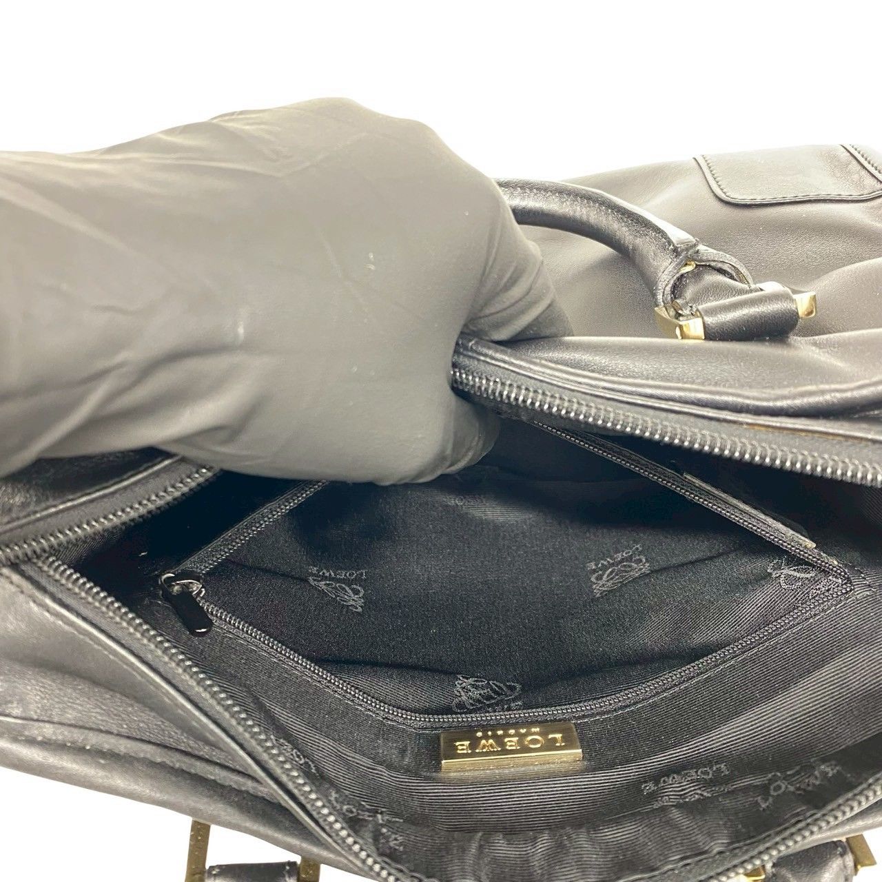 極 美品 LOEWE ロエベ ヴィンテージ アマソナ 28 アナグラム ロゴ 型