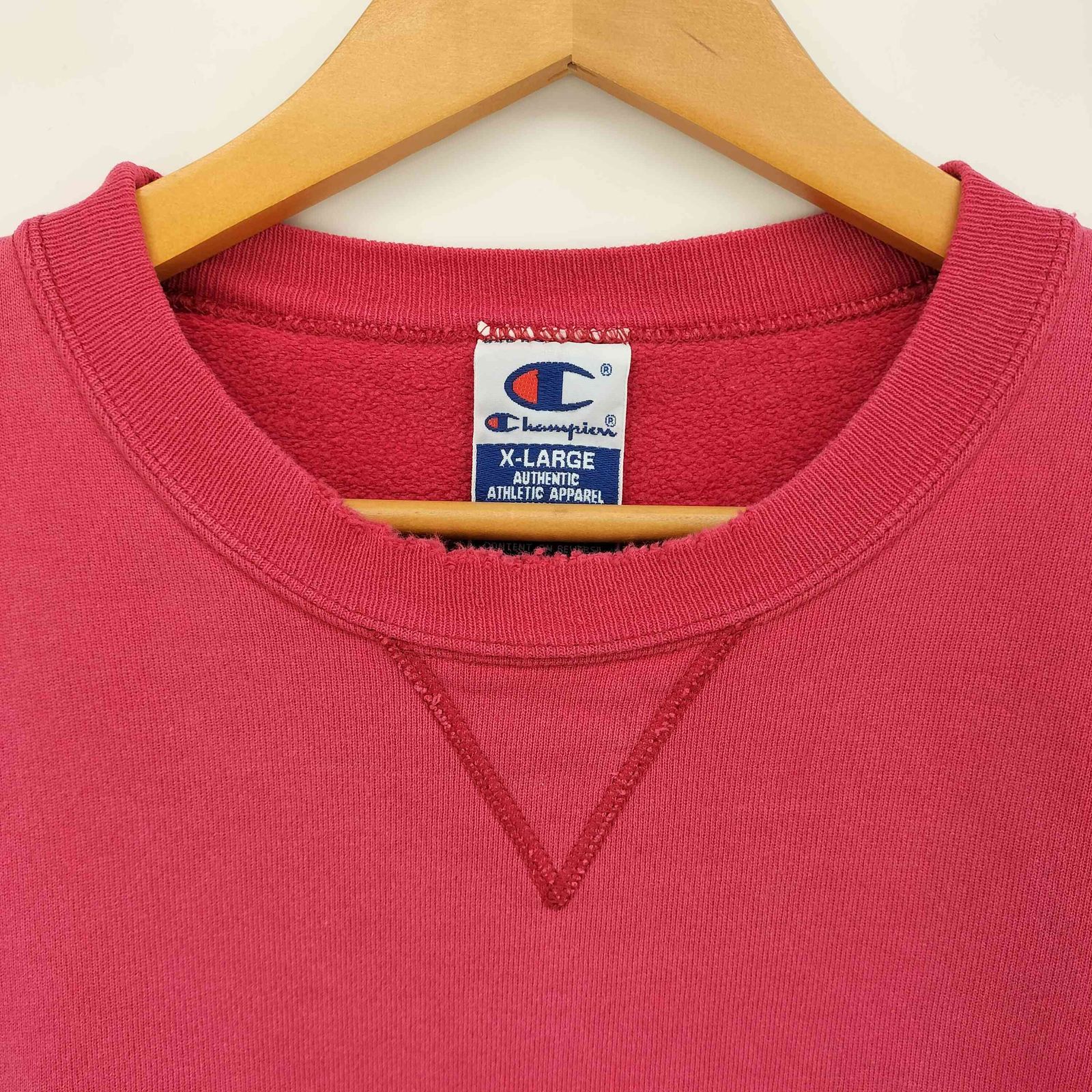 チャンピオン Champion 90S メキシコ製 ロゴ刺繍 前Vガゼット クルー 