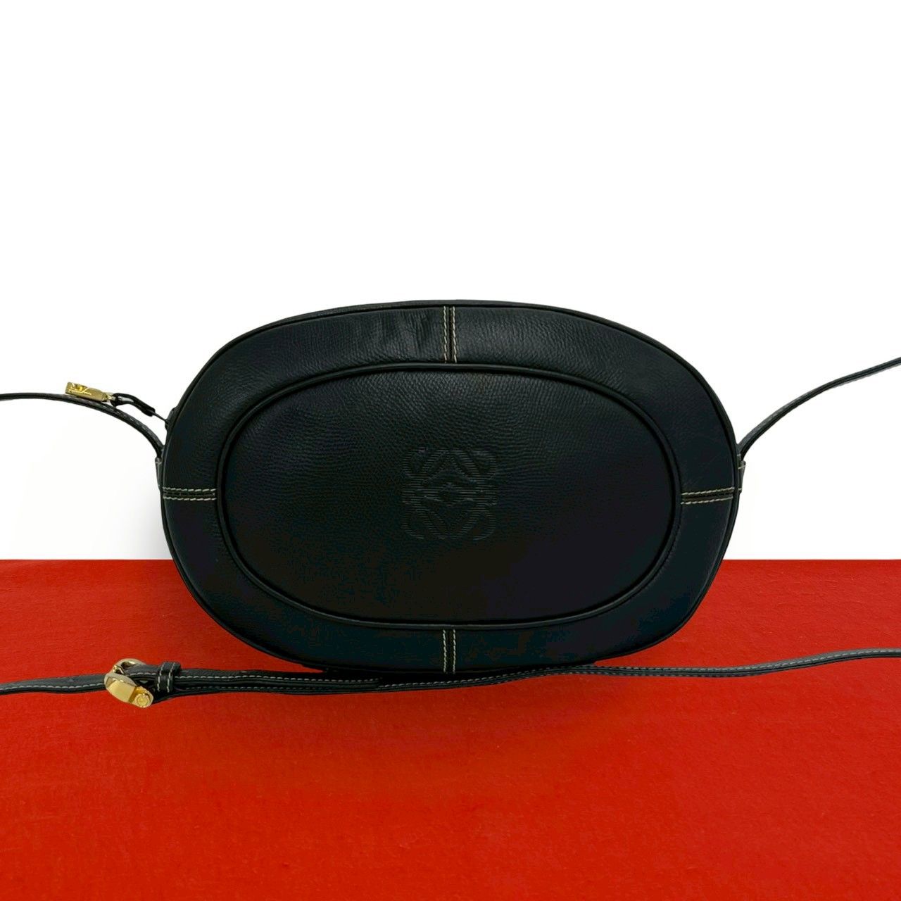 極 美品 希少品 LOEWE ロエベ ヴィンテージ アナグラム ロゴ 金具