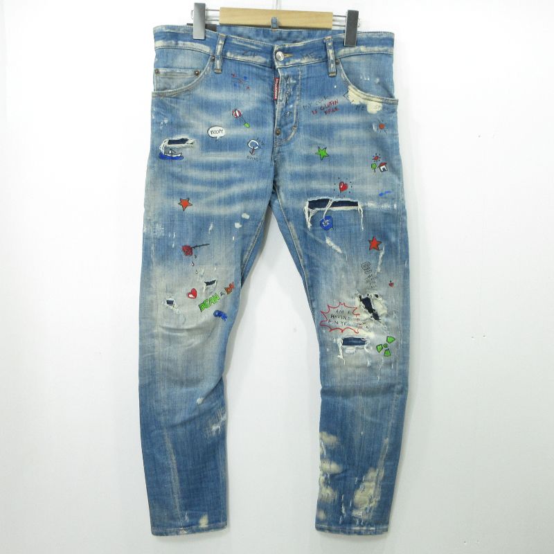 【三重本店】 中古 DSQUARED2 | ディースクエアード ボタンフライデニムパンツ SEXY TWIST JEAN S74LB0317 ブルー サイズ：46 【108】