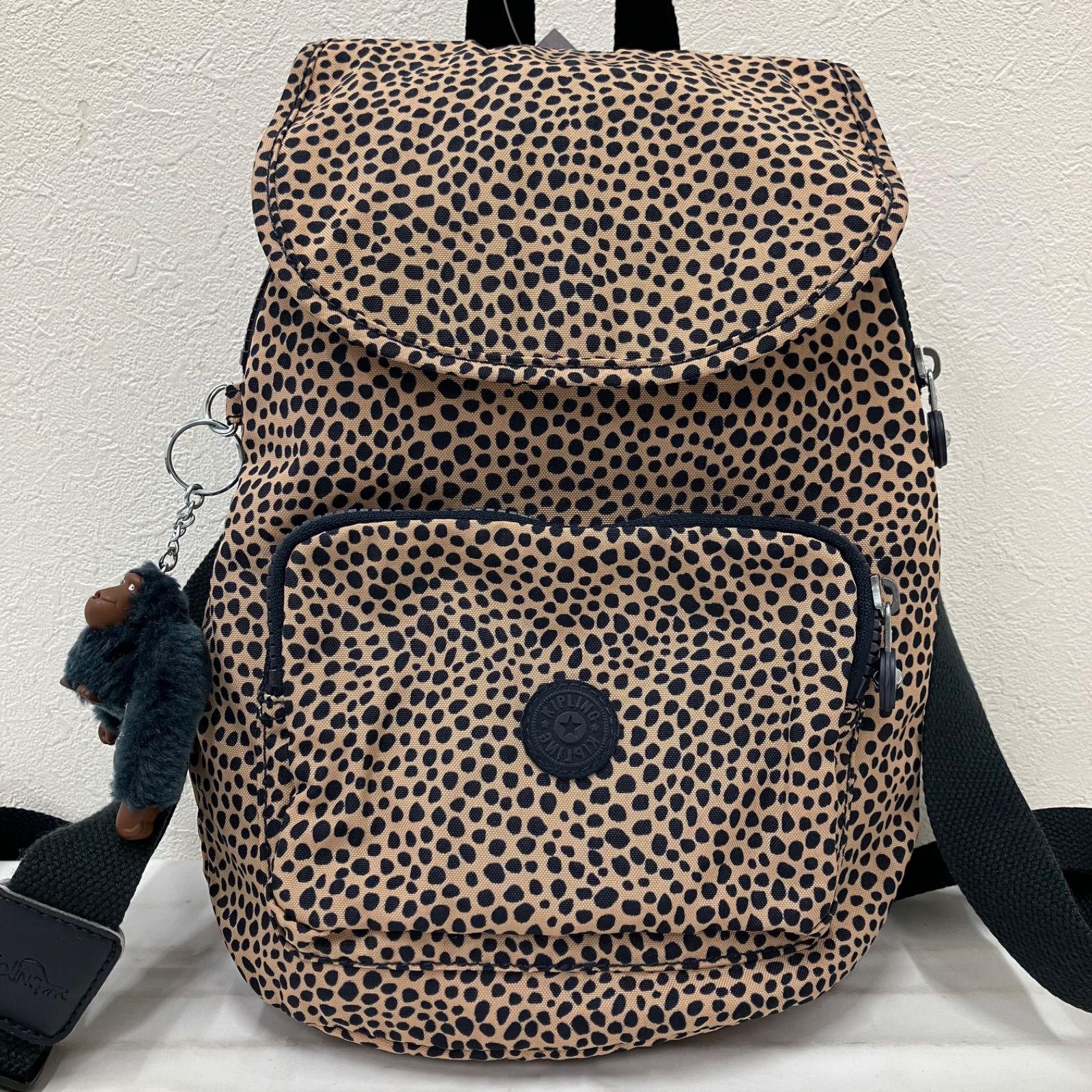 3960 KIPLING キプリング リュック バックパック アニマル柄 ロゴ 
