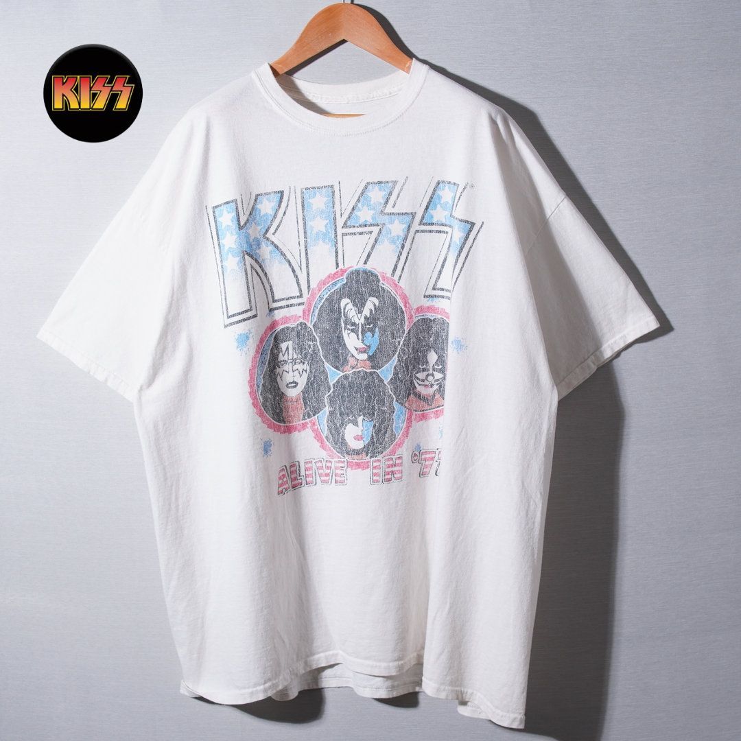 キス KISS Tシャツ XL ホワイト バンT バンドT ロックT ミュージックT