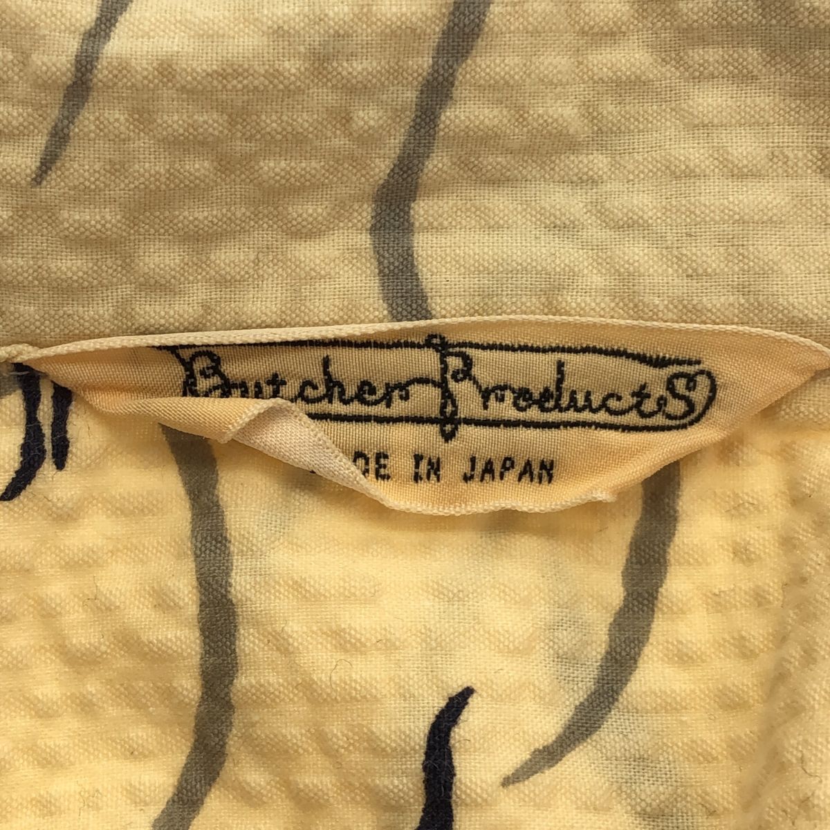 atlast&co butcher products オープンカラーシャツ　美品 AT LAST&CO BUTCHER PRODUCTS カモメ柄 シアサッカー オープンカラー
