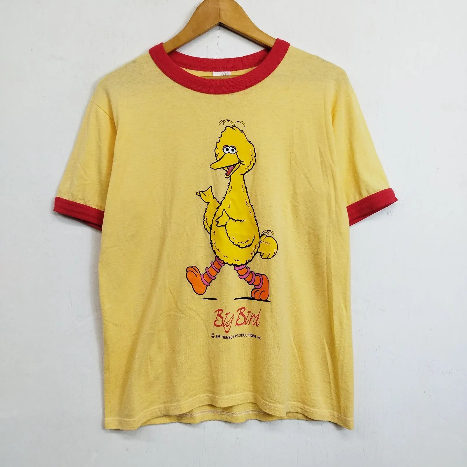80s SESAME STREET ビッグバード リンガー Tシャツ トリム Augusta