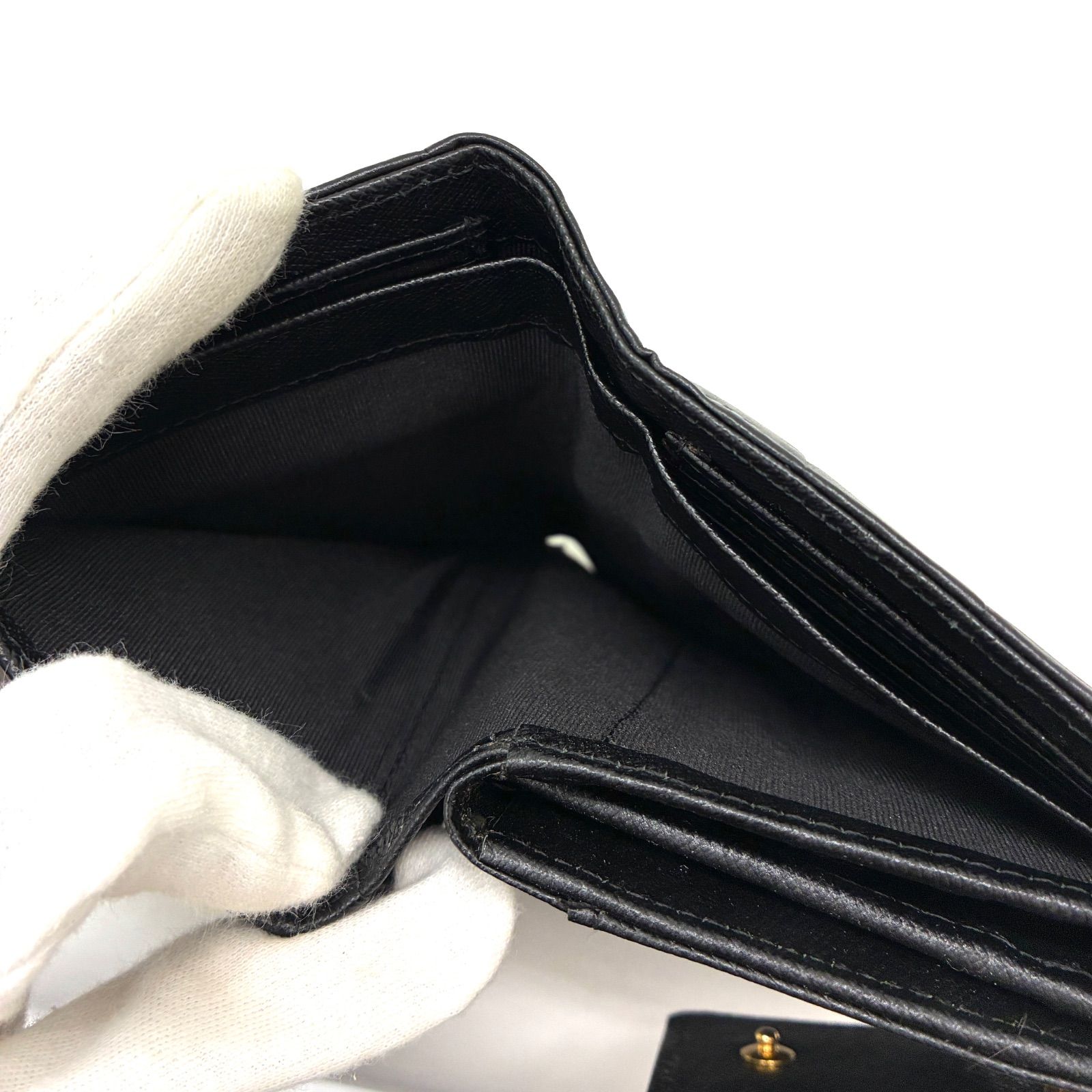 ◇LEATHER JEWELS◇レザージュエルズ クロコ型押し 折りたたみ財布