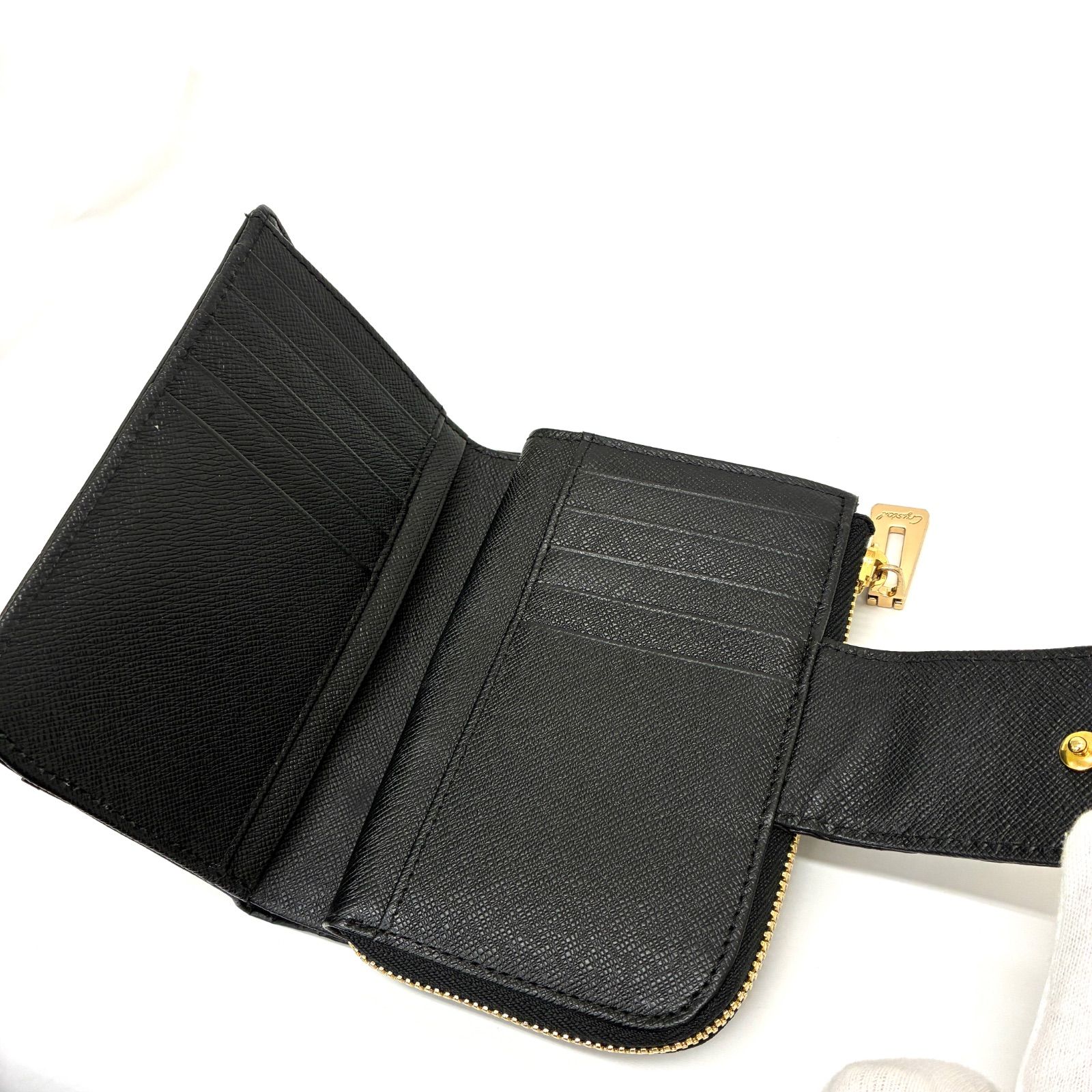 ◇LEATHER JEWELS◇レザージュエルズ クロコ型押し 折りたたみ財布