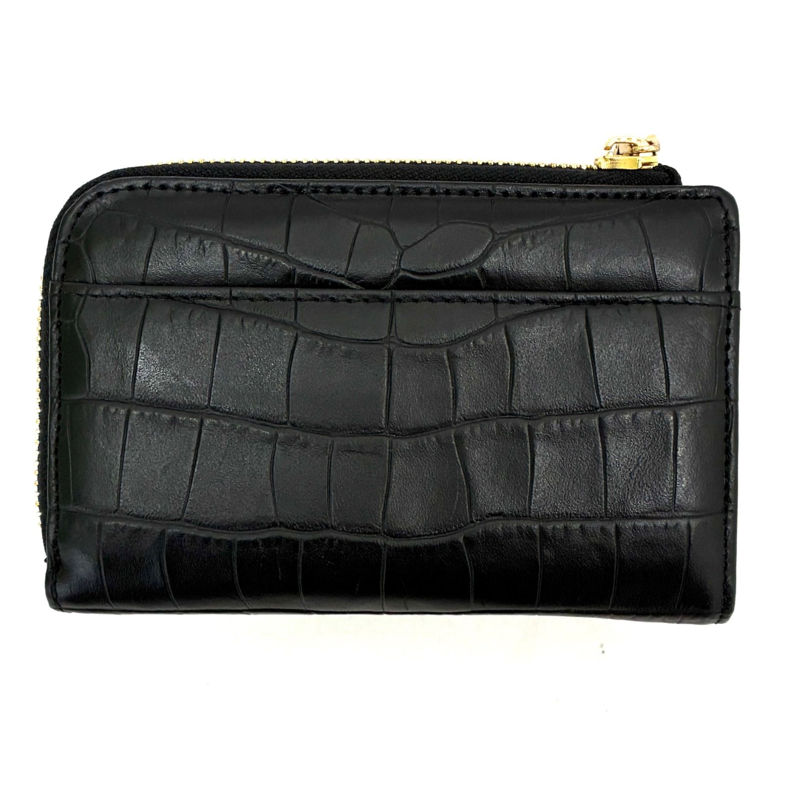 【未使用】LEATHER JEWELS本革クロコ型押し 二つ折り財布 ◇LEATHER JEWELS◇レザージュエルズ クロコ型押し 折りたたみ財布