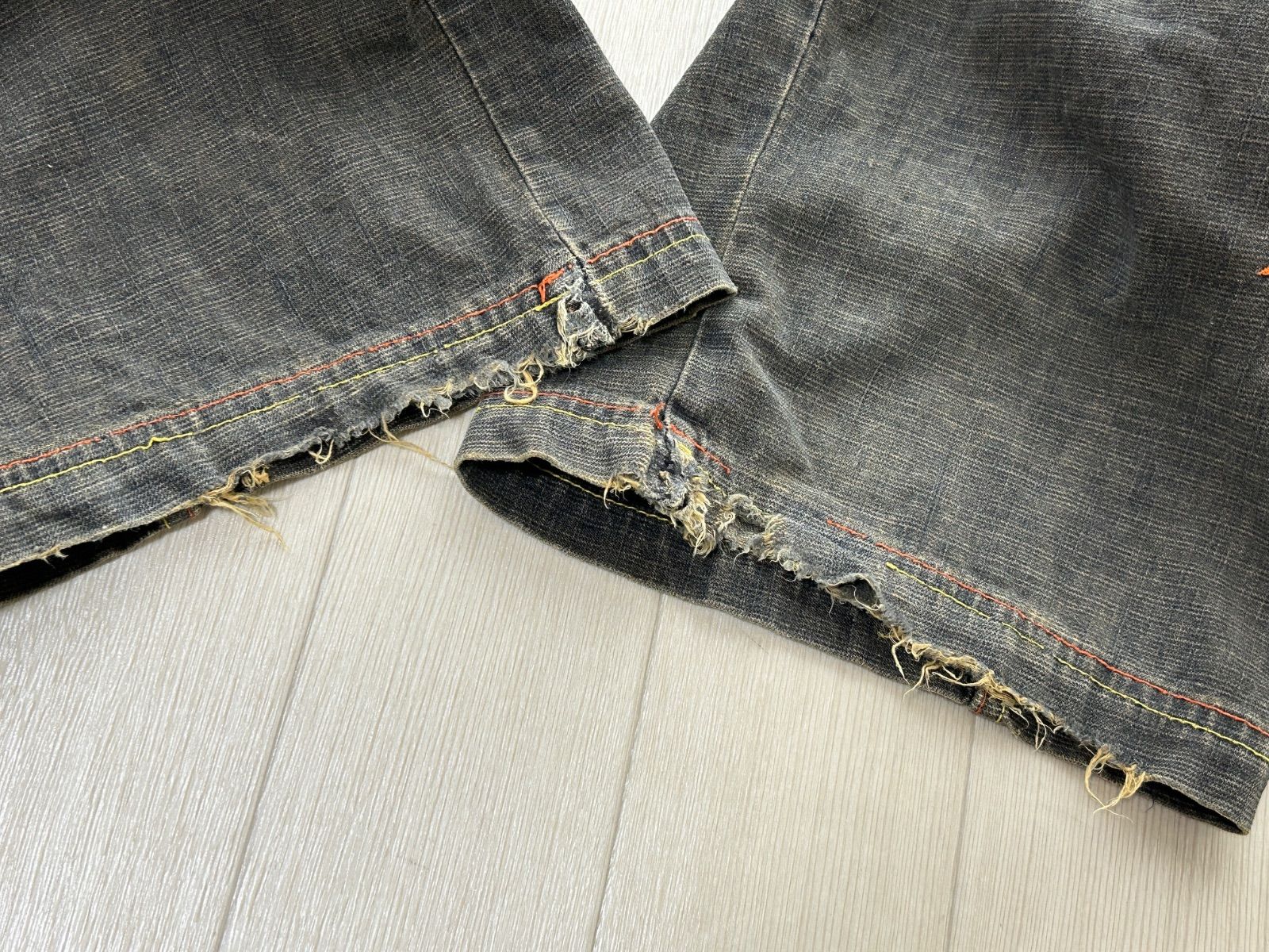 Fubu ワイド デニムパンツ 極太 バギー size34 Y2K ギミック ワッペン