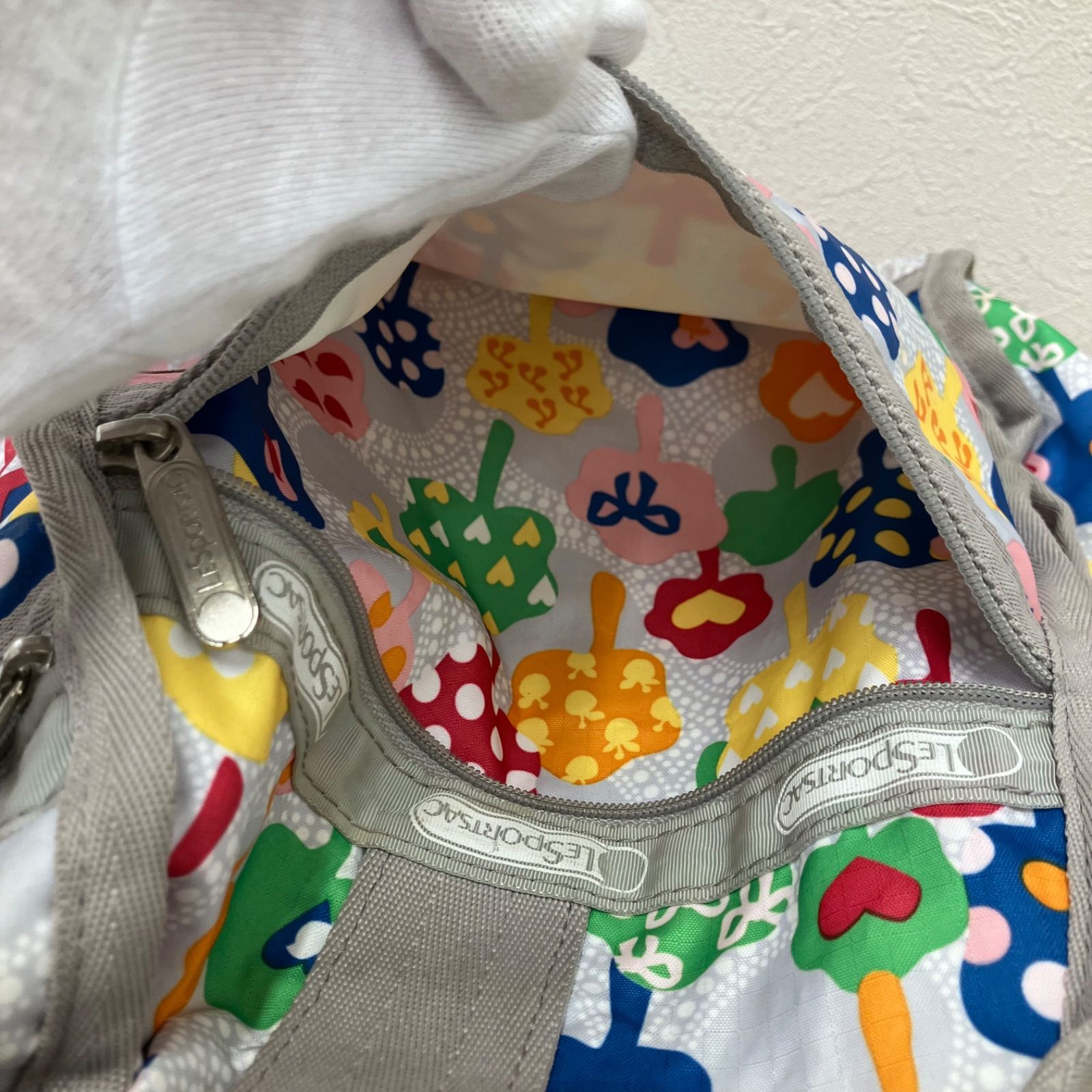 レスポートサック ボストンバッグ 2way 千鳥格子柄 LeSportsac 3935 LeSportsac レスポートサック ボストンバッグ 2way ラージ