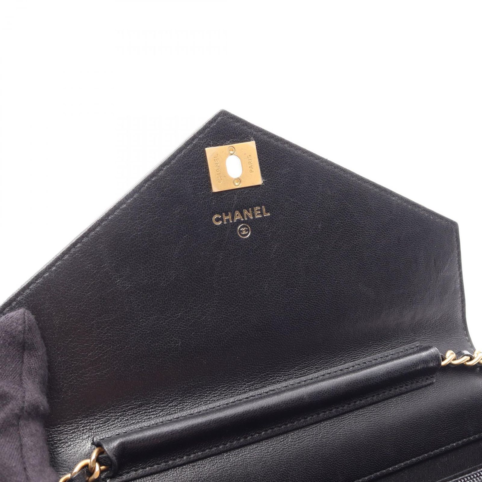シャネル シャネル CHANEL ショルダーバッグ Vステッチ A84362 ブラック