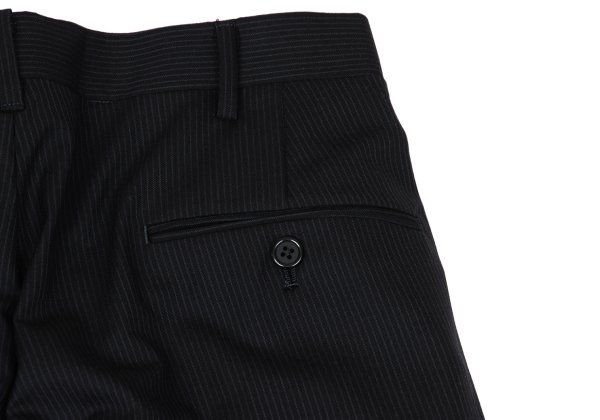 ポロbyラルフローレンPOLO by Ralph Lauren ウールストライプパンツ 黒
