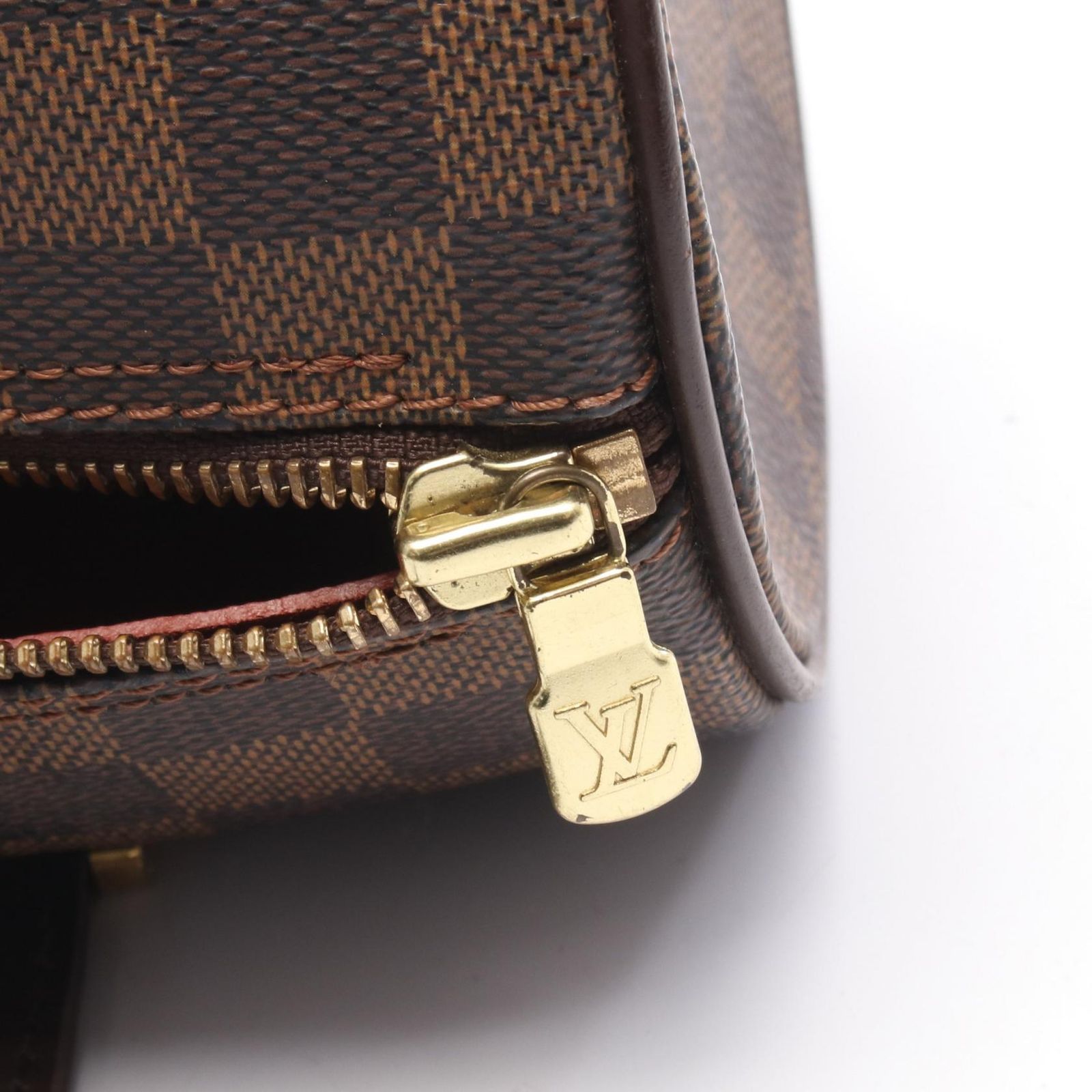 LOUIS VUITTON◇パピヨン26_ダミエ・エベヌ_BRW/PVC/BRW/総柄/擦れ有