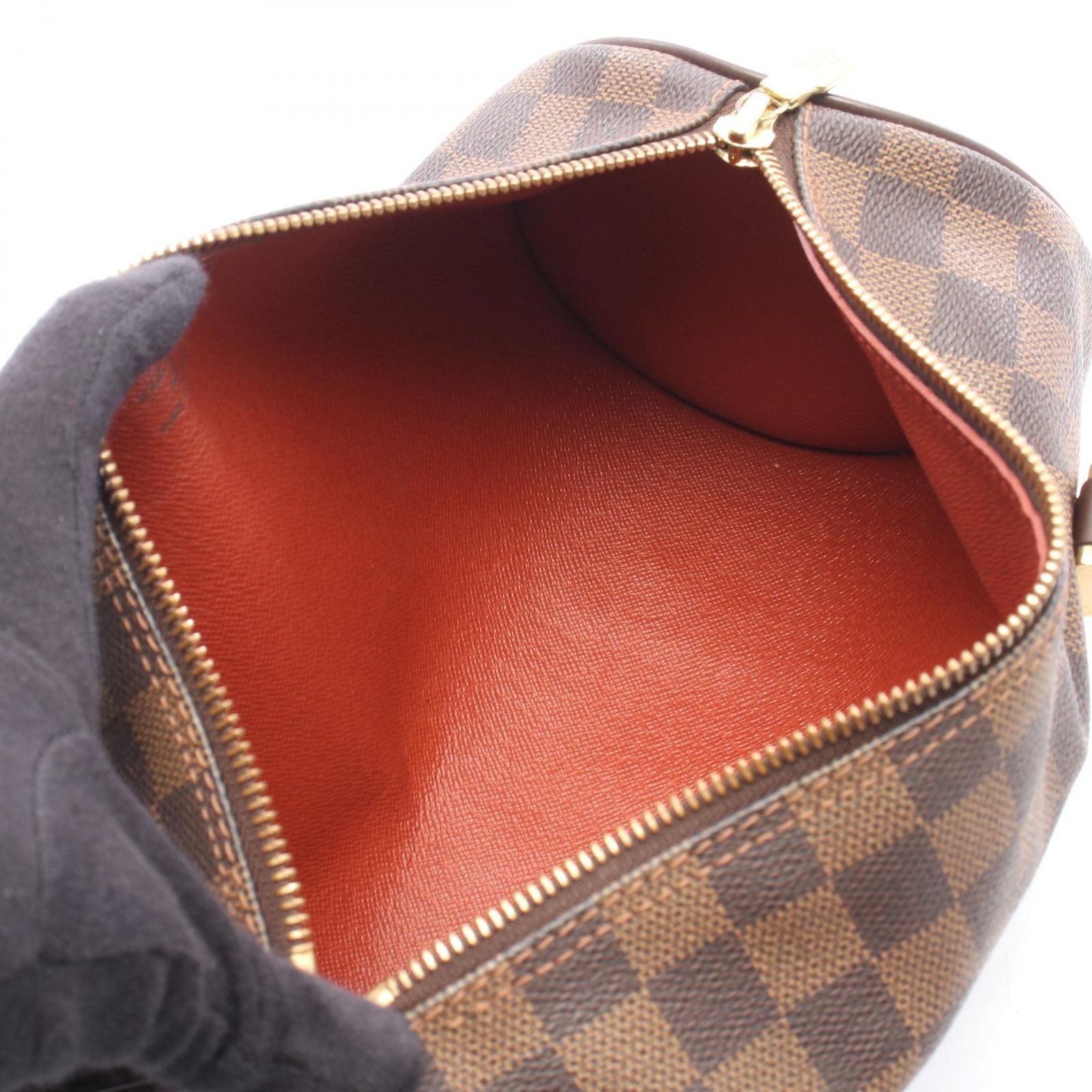 LOUIS LOUIS VUITTON◇パピヨン26_ダミエ・エベヌ_BRW/PVC/BRW/総柄/擦れ