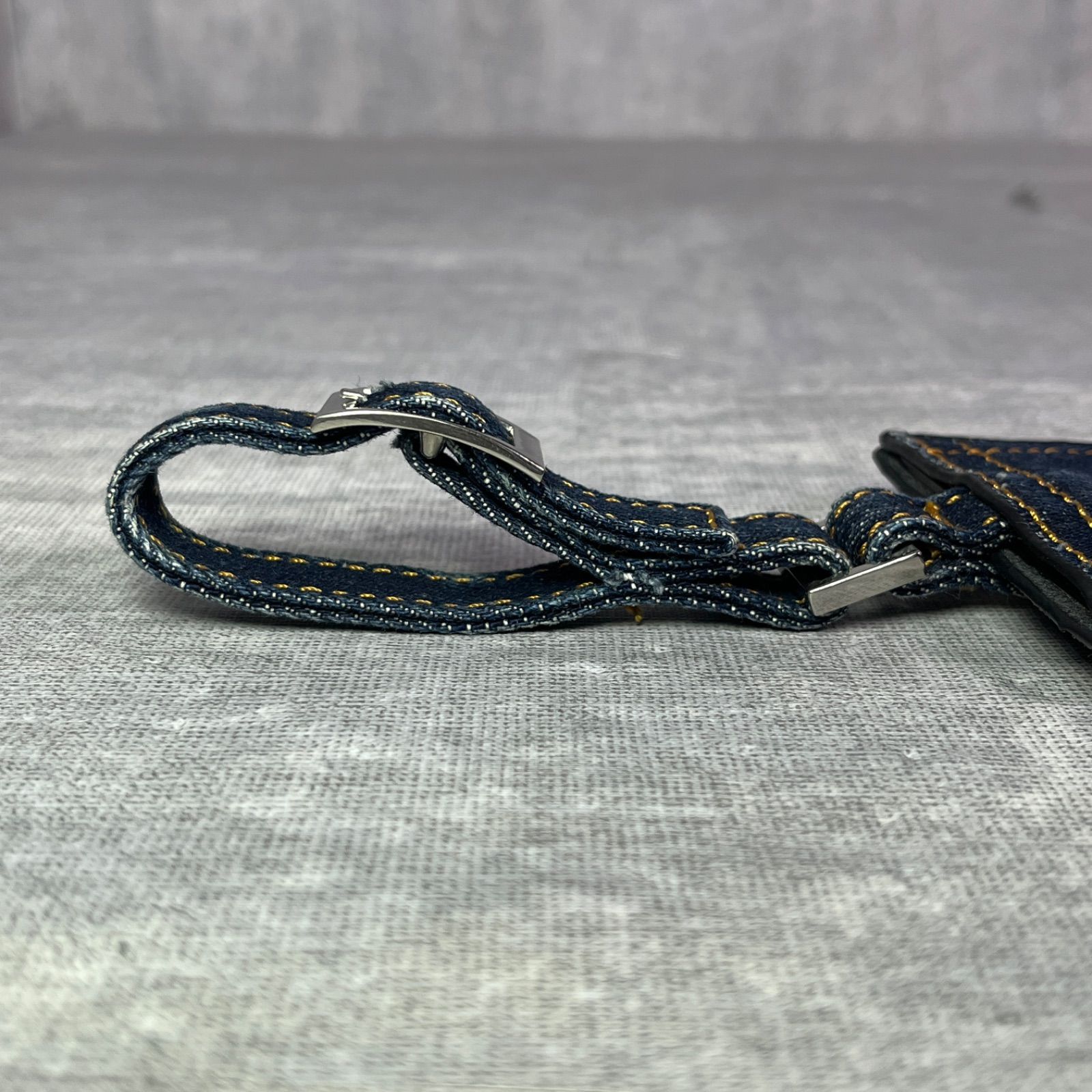 希少 美品 EVISU エヴィス デニム ネームプレート カモメ刺繍 EVISU