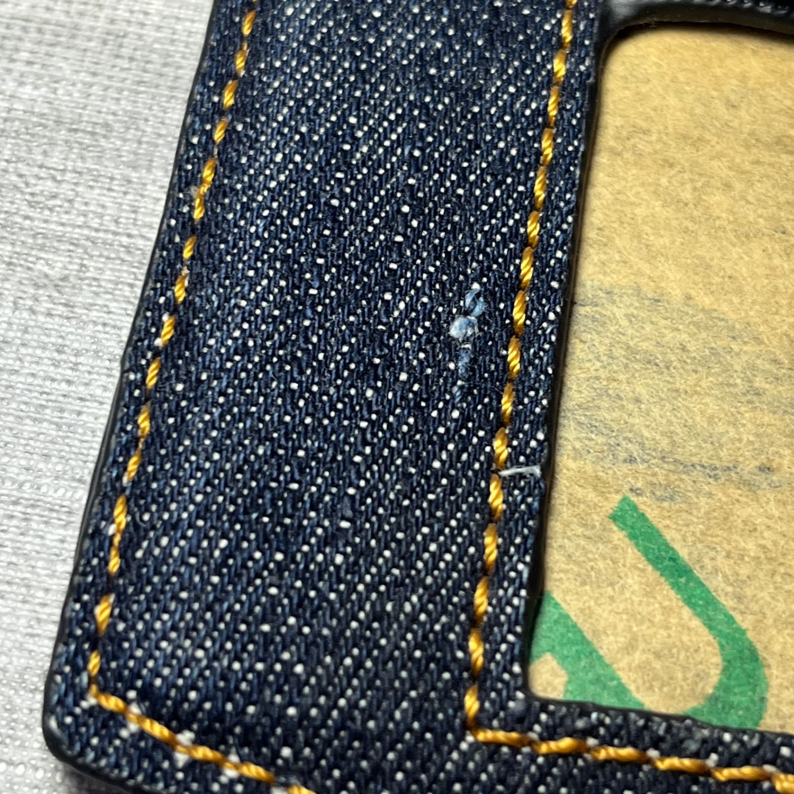 希少 美品 EVISU エヴィス デニム ネームプレート カモメ刺繍 EVISU