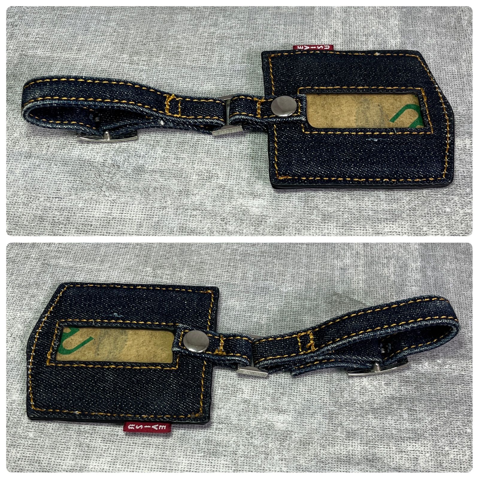希少 美品 EVISU エヴィス デニム ネームプレート カモメ刺繍 EVISU