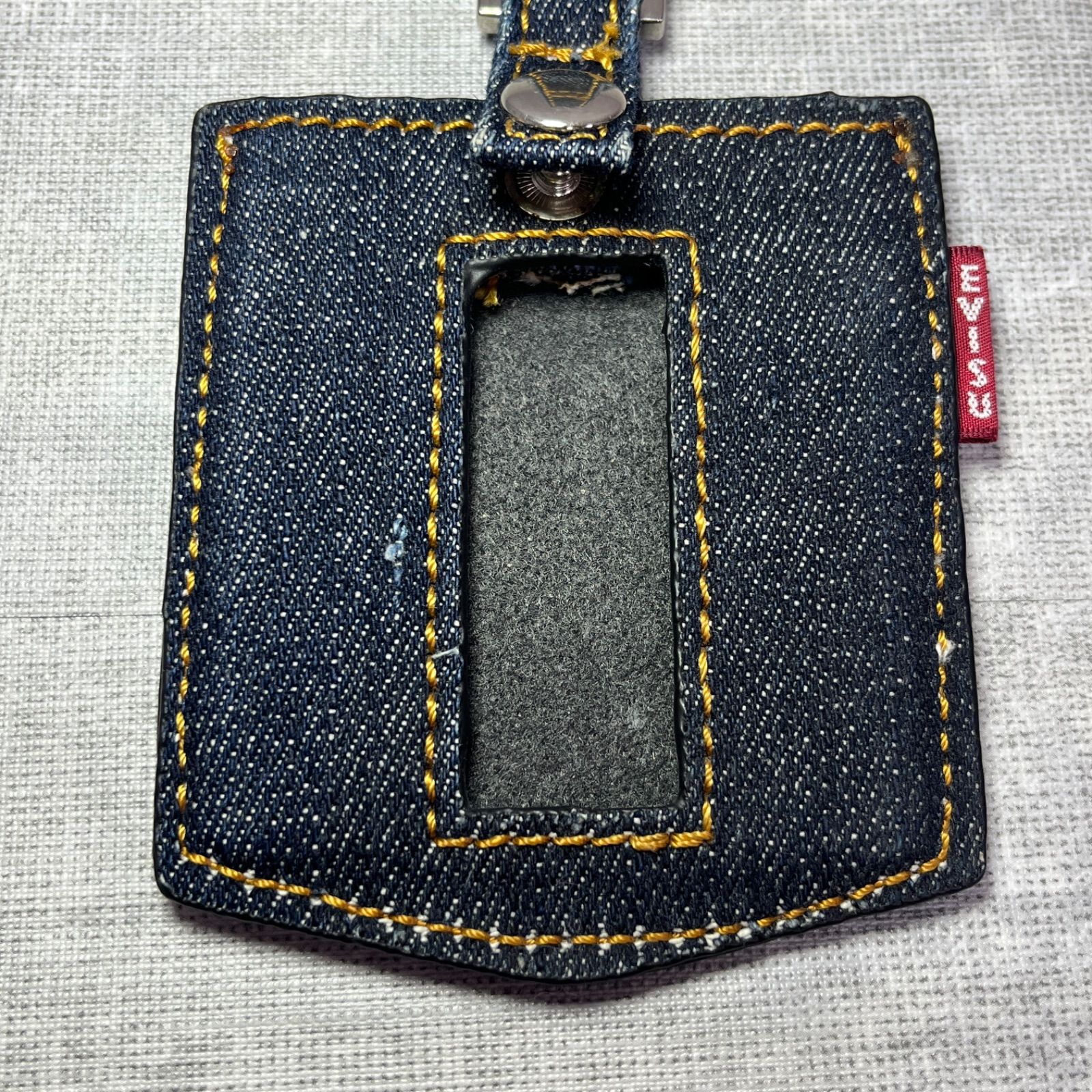 希少 美品 EVISU エヴィス デニム ネームプレート カモメ刺繍 EVISU