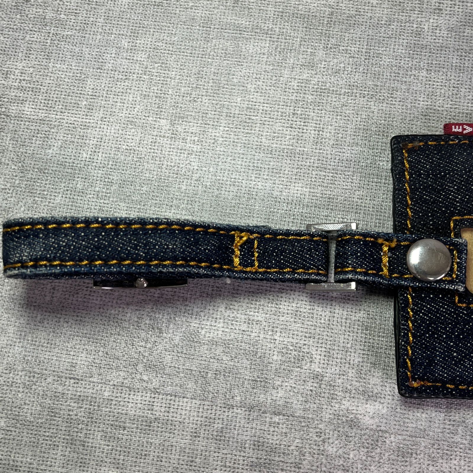 希少 美品 EVISU エヴィス デニム ネームプレート カモメ刺繍 EVISU