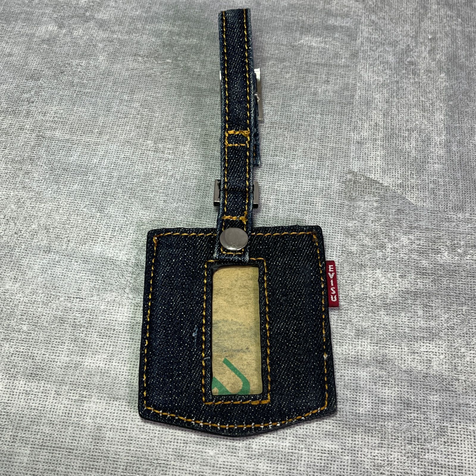 希少 美品 EVISU エヴィス デニム ネームプレート カモメ刺繍 EVISU
