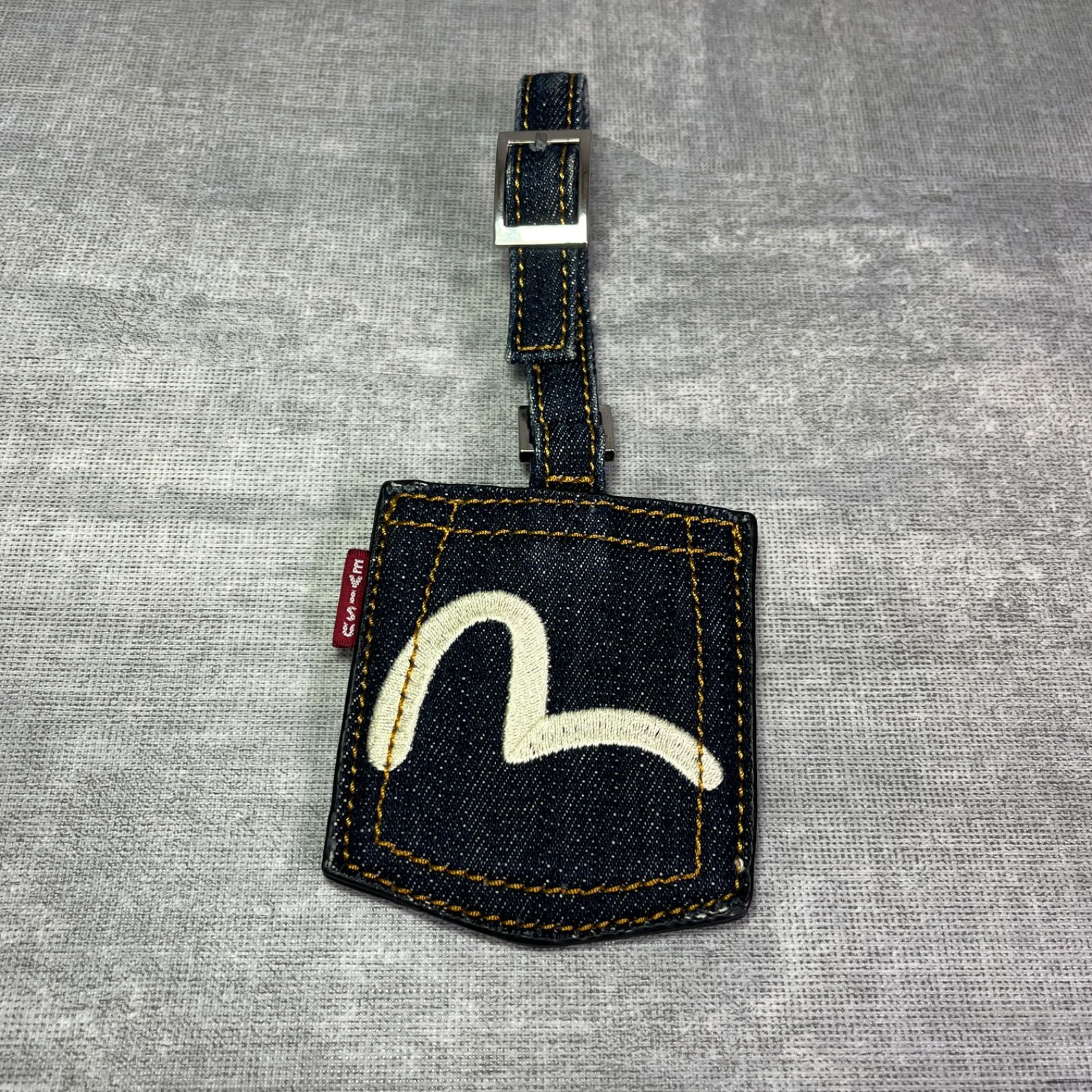 EVISU エヴィス デニム ネームプレート カモメ刺繍 旧EVISU ゴルフ 希少 美品 EVISU エヴィス デニム ネームプレート カモメ刺繍 EVISU