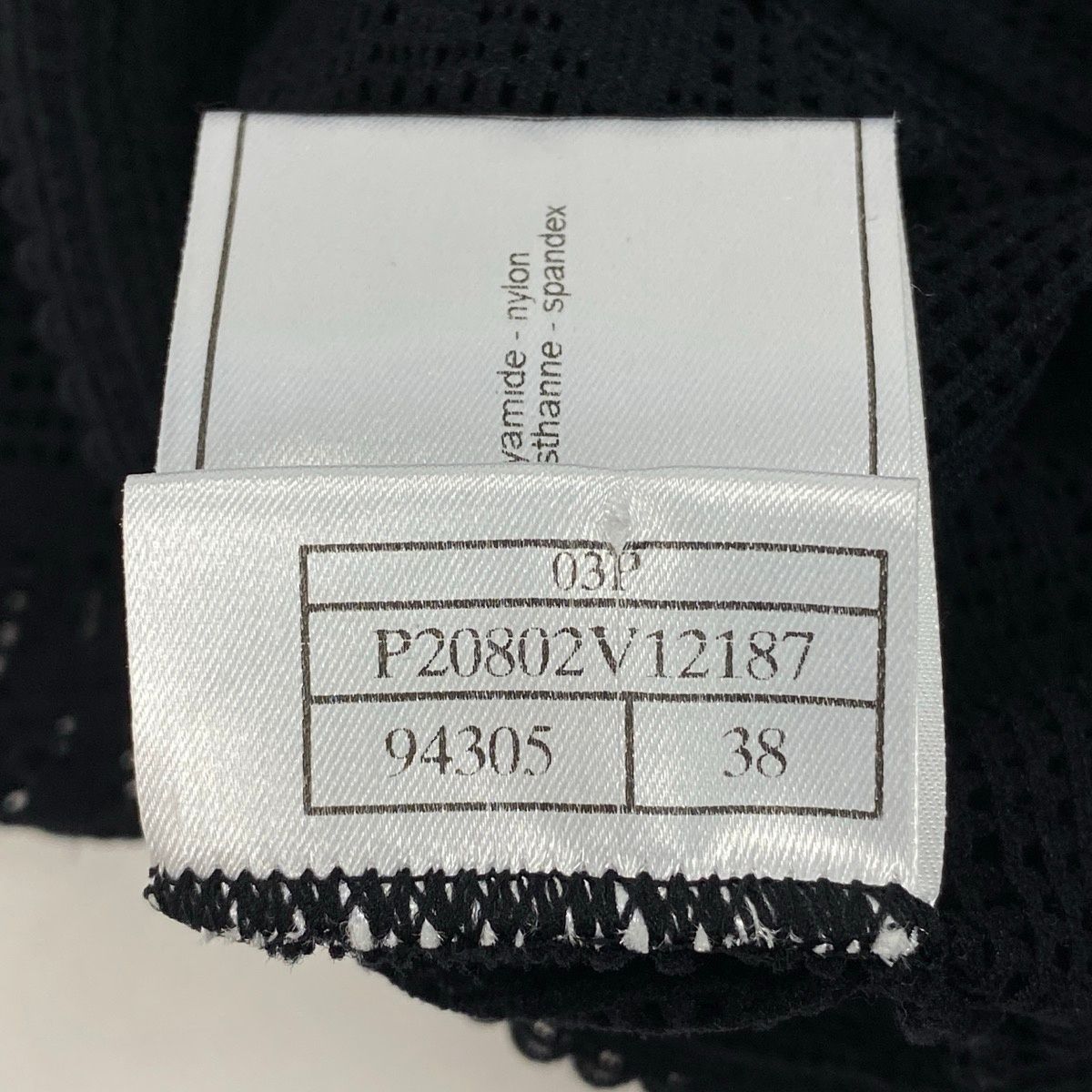 Cf4 CHANEL シャネル ロゴモノグラム シアーメッシュトップ Logo 