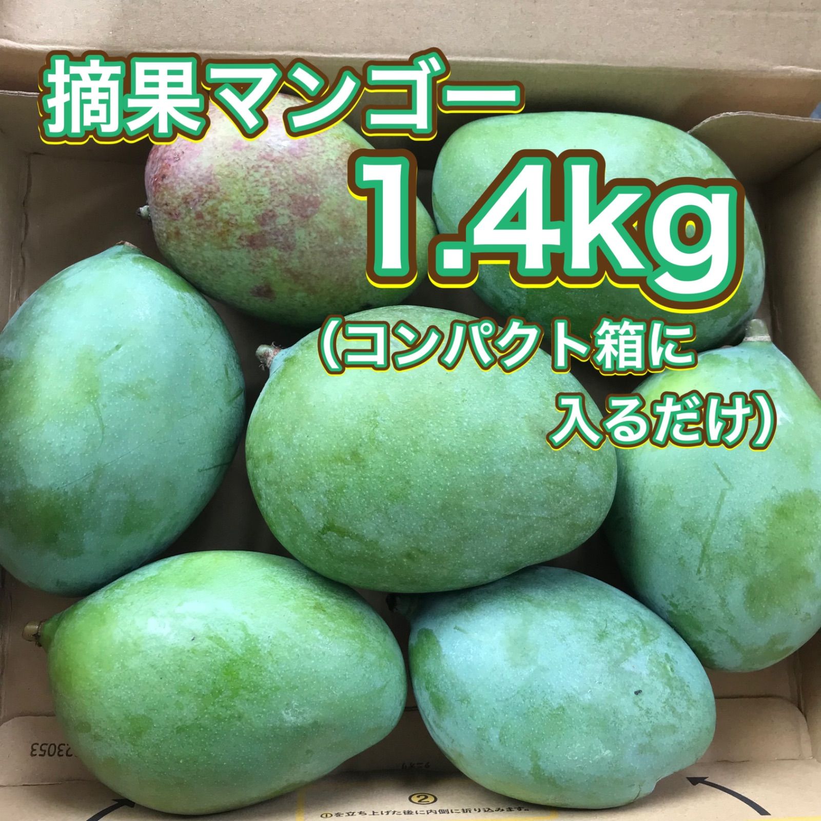 沖縄県産 摘果キーツマンゴー 約1.4kg｜青マンゴー グリーンマンゴー