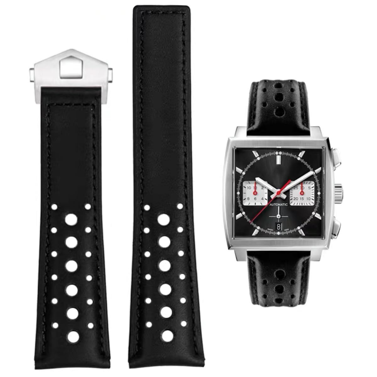 タグホイヤーTAG HEUER腕時計バンド　レザーベルト(sea) Nywing] TAG HEUER ベルト 22mm 時計バンド タグホイヤー ベルト 時計