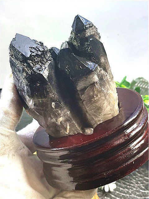 AAA級【魔除け】◇天然モリオン(黒水晶）クラスターB91C6/88C06A