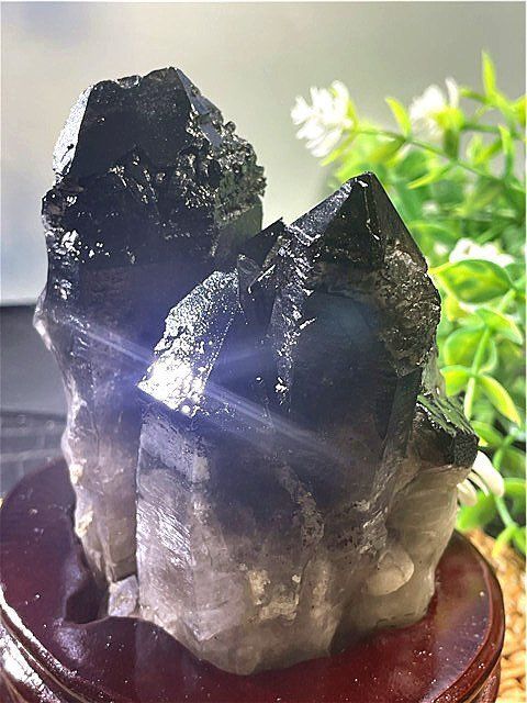 AAA級【魔除け】◇天然モリオン(黒水晶）クラスターB91C6/88C06A